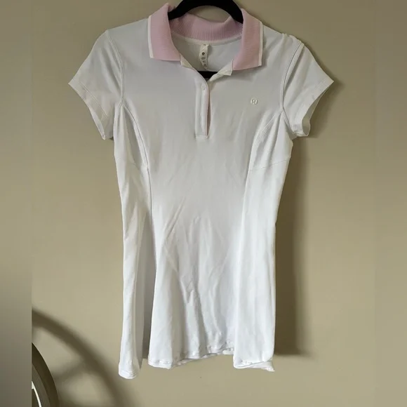 Lululemon Athletica Court Crush‎ White pink Tennis Skort Athletic Dress Size 4S - Picture 2 of 7